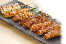 Assorted grilled skewers