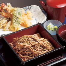 Tempura zaru buckwheat noodles