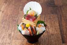 Assorted sashimi