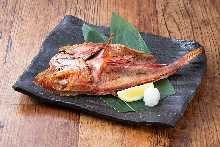 Charcoal grilled kichiji rockfish
