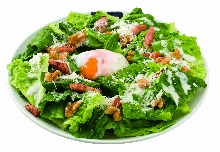 Caesar salad with slow-poached egg