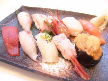 Assorted nigiri sushi, 10 kinds