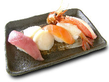 Assorted nigiri sushi, 5 kinds