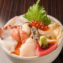 Seafood rice bowl