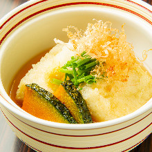 Deep-fried tofu in broth