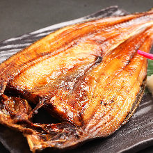 Salted and grilled Atka mackerel