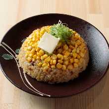 Fried rice full of corn