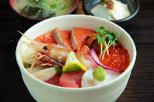 Seafood rice bowl