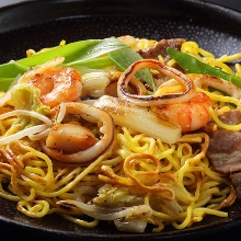 Yakisoba noodles with salt