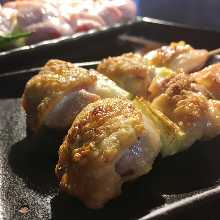 Grilled chicken skewer