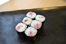 Plum perilla sushi rolls