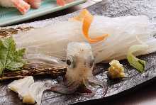 Squid sashimi