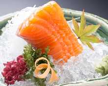 Salmon sashimi