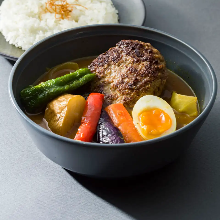 Hamburger soup curry with Kamifurano pork