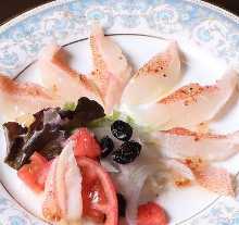 Kichiji rockfish sashimi