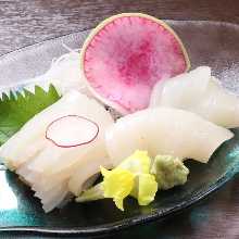 Squid sashimi