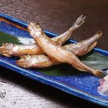 Grilled shishamo smelt