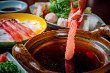 Snow crab shabu-shabu