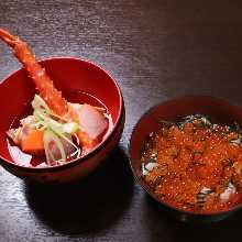 Salmon roe rice bowl
