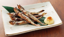 Shishamo smelt with roe