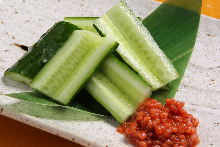 Cucumber with moromi miso