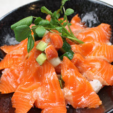 Salmon rice bowl