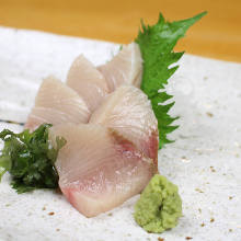 Japanese amberjack sashimi