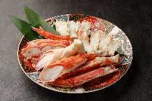 Grilled red king crab