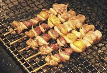 Grilled chicken skewer