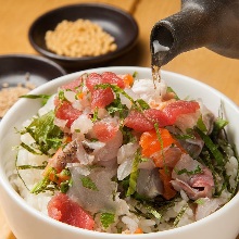 Seafood rice bowl