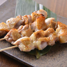 Chicken skin skewer