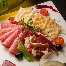 Assorted prosciutto and salami