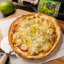 Seafood pizza