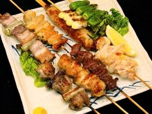 Assorted grilled skewers