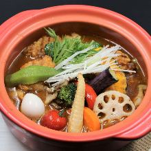 fried chicken Soup curry