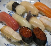 Assorted nigiri sushi, 10 kinds