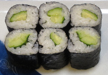 Cucumber sushi rolls