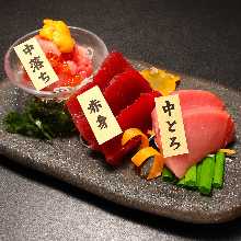 Assorted Pacific bluefin tuna, 3 kinds