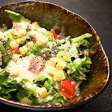Caesar salad with slow-poached egg