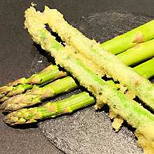 Asparagus tempura