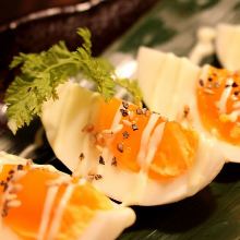 Seasoned soft-boiled egg