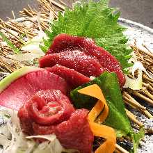 Horse meat sashimi