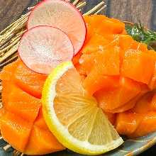 Salmon sashimi