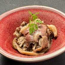 Gizzard and mushroom confit