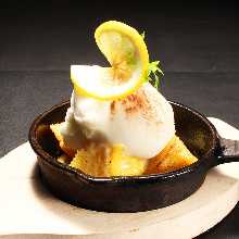 Refreshing lemon iron plate French toast