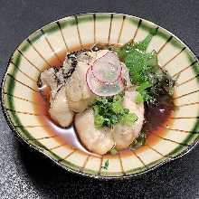 Steamed Oysters with Ponzu Sauce