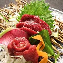 Horse meat sashimi