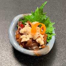 Firefly squid pickled in soy sauce