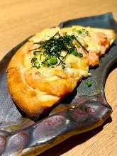 Crab and Mentaiko Potato Pizza