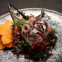 Pacific saury sashimi